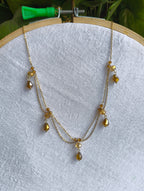 Amber Cascade Necklace & Earrings Set
