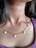 Daisy Drop Charm Necklace