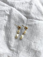 Ivory Blossom Pearl Drop Necklace Set
