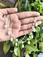 Ivory Blossom Pearl Drop Necklace Set
