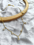 Daisy Pearl Charm Necklace