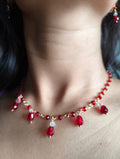 Ruby Dew Necklace Set