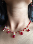 Ruby Dew Necklace Set