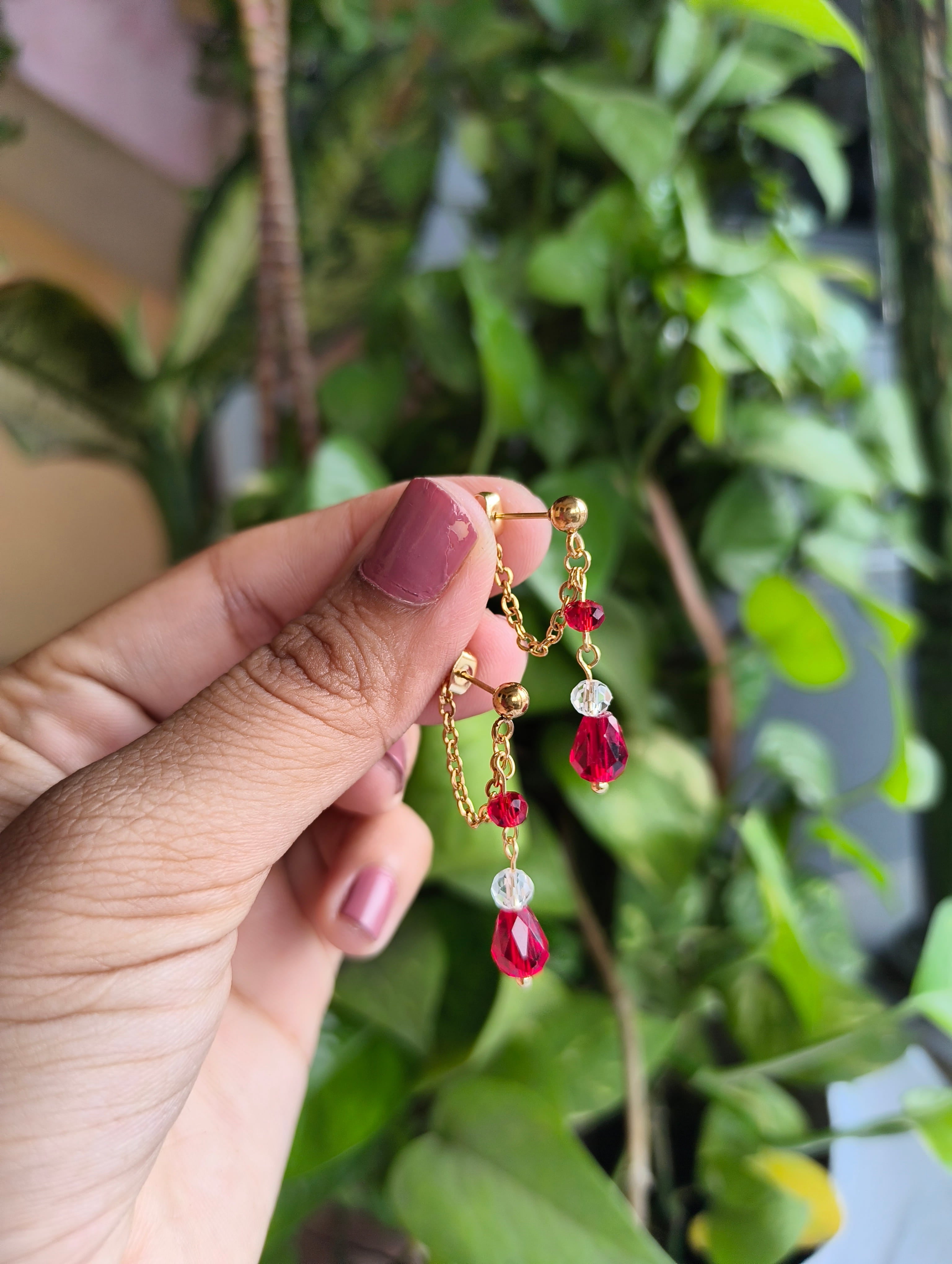 Ruby Dew Necklace Set