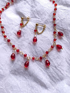 Ruby Dew Necklace Set