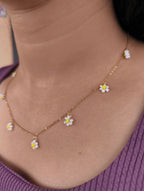 Daisy Drop Charm Necklace