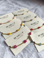 The Dainty Daisy Chain Bracelet (set of 7 different colours)