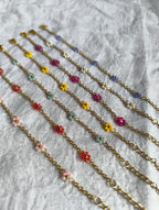 The Dainty Daisy Chain Bracelet (set of 7 different colours)