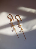 The White Pearl Crystal Chain Earring
