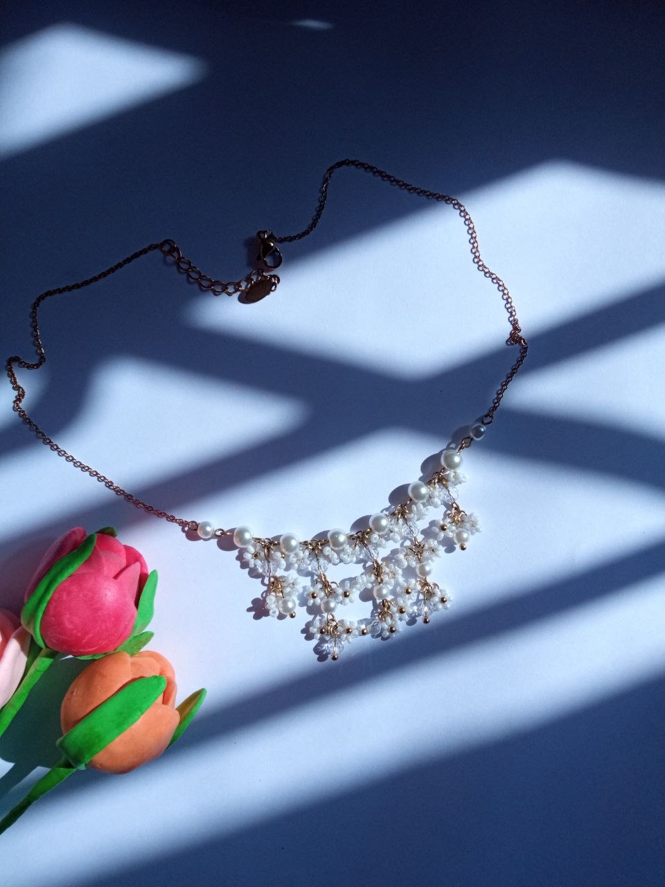 The Pearl Daisy Drop Necklace